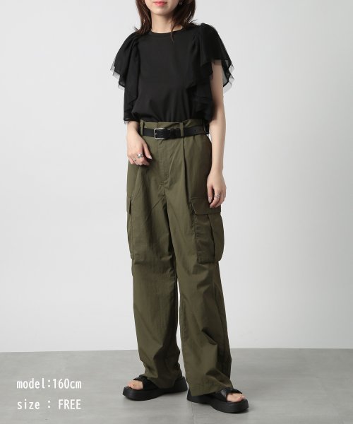 セール】【MAISON BREEZE reveur】トップス Tシャツ ラッフル プル 