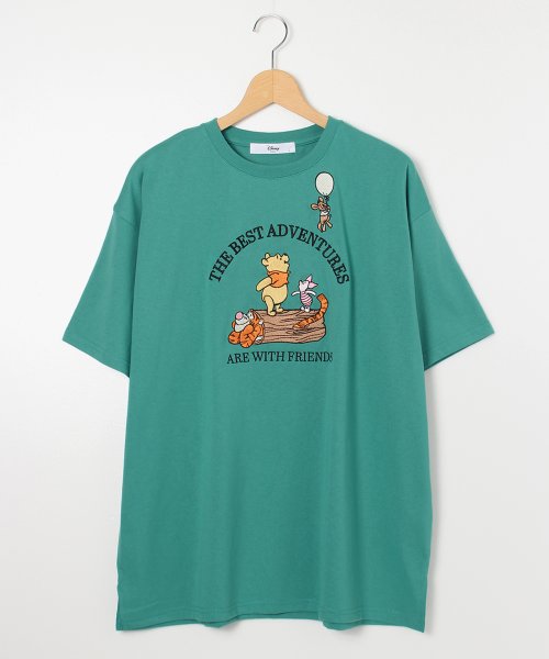 DISNEY(DISNEY)/【DISNEY/ディズニー】天竺 総刺繍半袖クルーネックBIG Tシャツ（ミッキー・プーさん）/img35