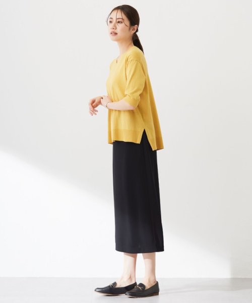 J.PRESS LADIES（LARGE SIZE）(J．プレス　レディス（大きいサイズ）)/【洗える】COTTON LINEN Vネック ニット/img03