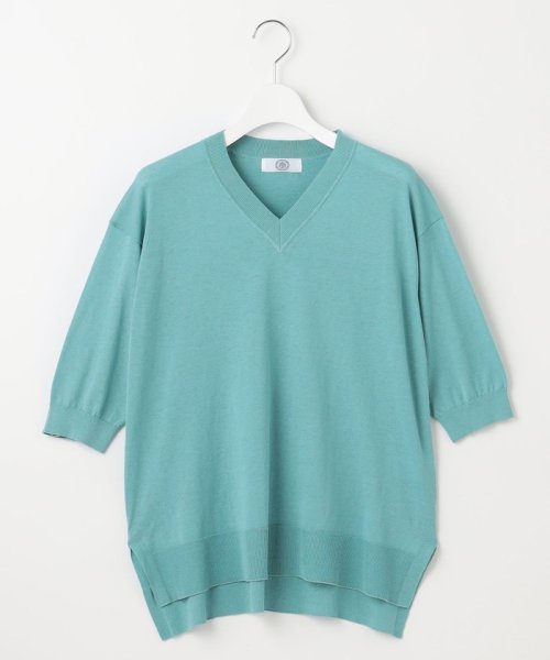 J.PRESS LADIES（LARGE SIZE）(J．プレス　レディス（大きいサイズ）)/【洗える】COTTON LINEN Vネック ニット/img10