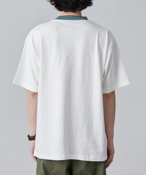 coen(coen)/カラーリブニットネックTシャツ/img24
