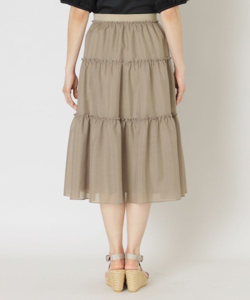ブライトスパンボイル ティアードスカート 