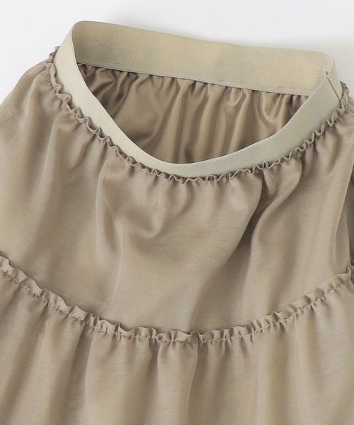 ブライトスパンボイル ティアードスカート 