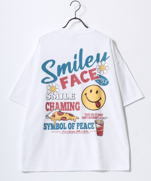 LAZAR(ラザル)/【Lazar】SMILEY FACE/スマイリーフェイス オーバーサイズ バックプリント ロゴ ワンポイント刺繍 半袖Tシャツ/スマイルT/吸水速乾 UVカット/img15