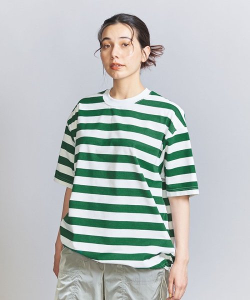 BEAUTY&YOUTH UNITED ARROWS(ビューティーアンドユース　ユナイテッドアローズ)/＜DAIWA PIER39＞ドローストリング ボーダー Tシャツ/img01