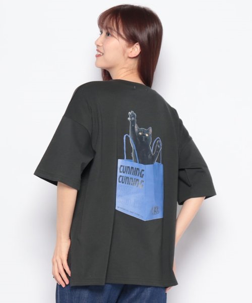 NICE CLAUP OUTLET(ナイスクラップ　アウトレット)/ネコプリントTシャツ　ゆったり/img31