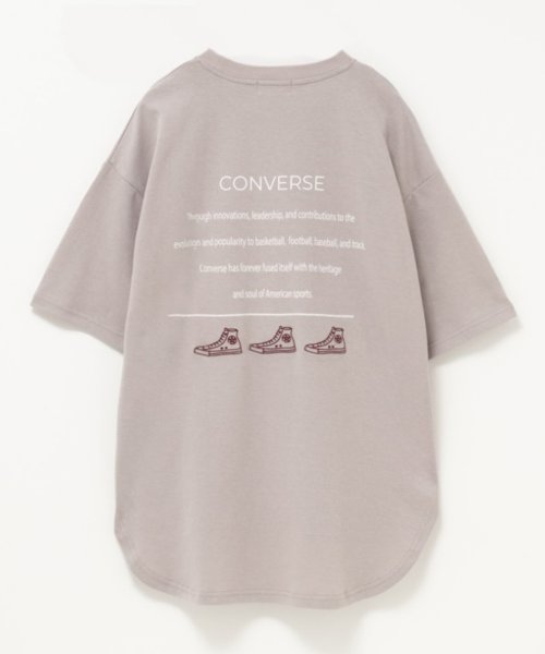 MAC HOUSE(women)(マックハウス（レディース）)/CONVERSE コンバース ポンチ素材 バックシューズ刺繍裾ラウンドTシャツ 4282－9834/img17