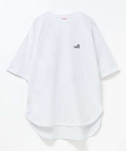 CONVERSE コンバース ポンチ素材 バックシューズ刺繍裾ラウンドTシャツ 4282－9834 人気・おすすめ｜使いやすい・旅行におすすめ セール中 全国発送 国内発送対応