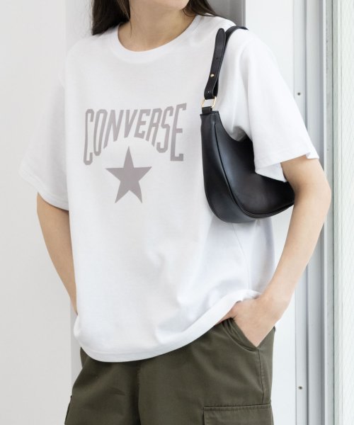 MAC HOUSE(women)(マックハウス（レディース）)/CONVERSE コンバース ポンチ素材 スタープリントTシャツ 4282－9802－1/img02