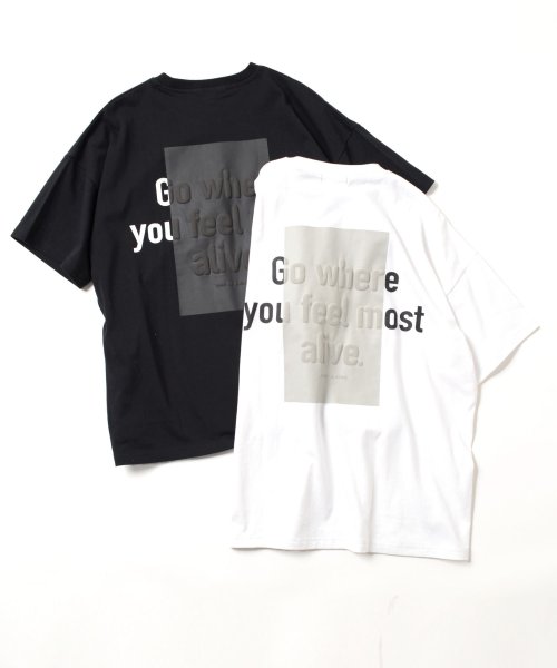 GLAZOS(グラソス)/【STREET】【防汚加工】スクエアバックロゴプリント半袖Tシャツ/img07