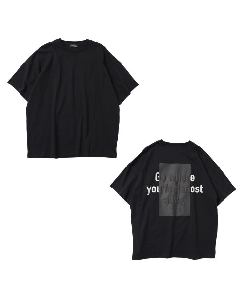GLAZOS(グラソス)/【STREET】【防汚加工】スクエアバックロゴプリント半袖Tシャツ/img09