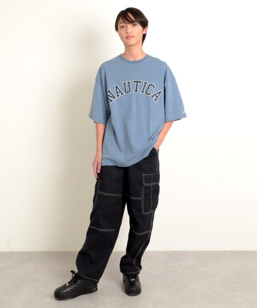 GLAZOS(グラソス)/【NAUTICA】フロントロゴアップリケ刺繍半袖Tシャツ/img01