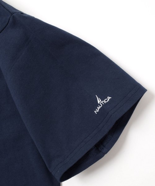 GLAZOS(グラソス)/【NAUTICA】フロントロゴアップリケ刺繍半袖Tシャツ/img05
