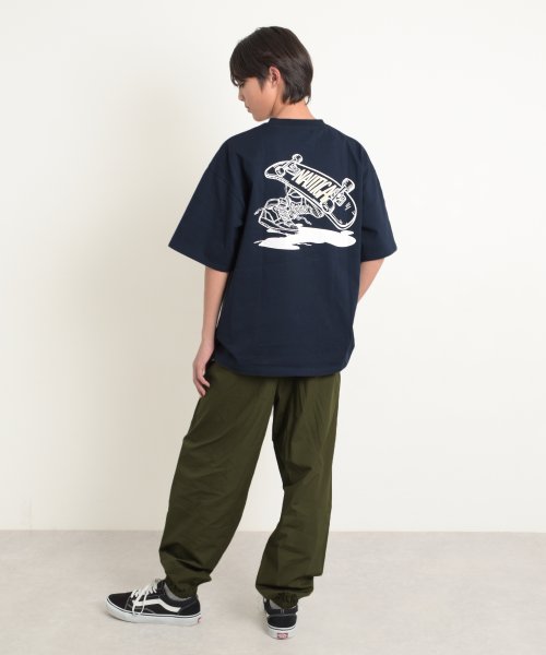GLAZOS(グラソス)/【NAUTICA】バックスケーターロゴ半袖Tシャツ/img01