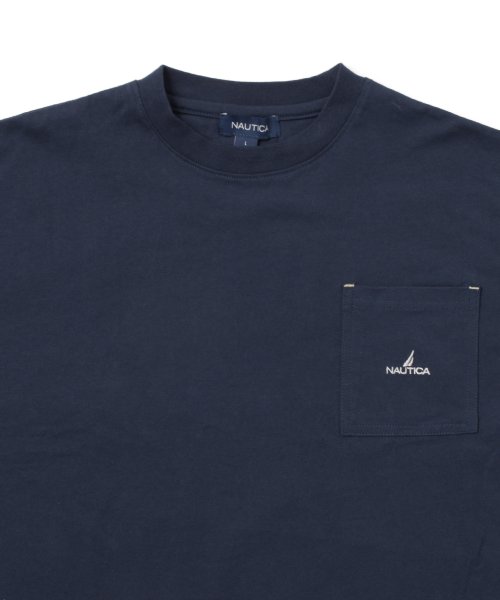 GLAZOS(グラソス)/【NAUTICA】バックスケーターロゴ半袖Tシャツ/img03