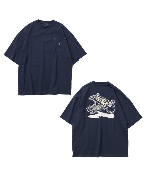 GLAZOS(グラソス)/【NAUTICA】バックスケーターロゴ半袖Tシャツ/img08