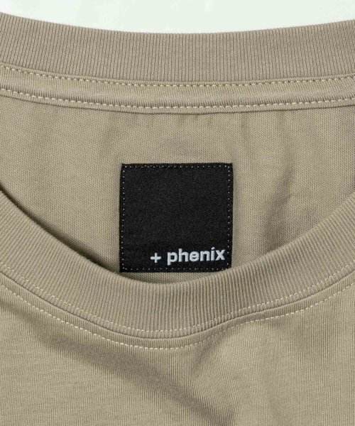 +phenix(＋phenix)/+phenix(プラスフェニックス) T－SHIRTS コットンシャツ 綿100% メンズTシャツ シンプルデザイン ベーシック【MENS】/img03