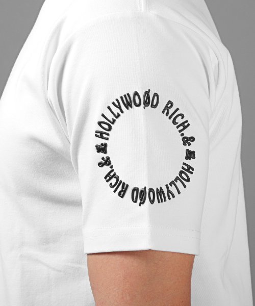LUXSTYLE(ラグスタイル)/Hollywood rich.&(ハリウッドリッチ)サークルラバープリント半袖Tシャツ/Tシャツ 半袖 トップス メンズ レディース 夏 サマー クルーネック/img08