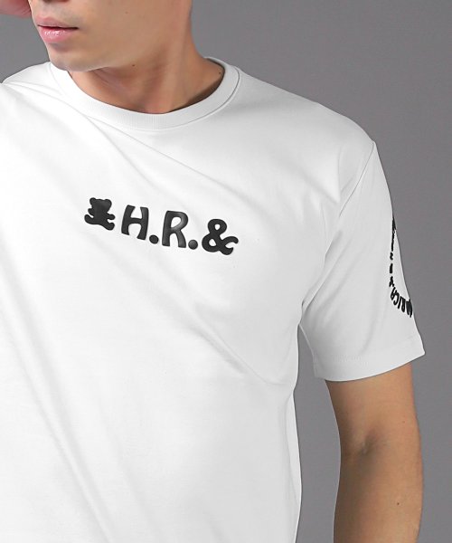 LUXSTYLE(ラグスタイル)/Hollywood rich.&(ハリウッドリッチ)サークルラバープリント半袖Tシャツ/Tシャツ 半袖 トップス メンズ レディース 夏 サマー クルーネック/img10