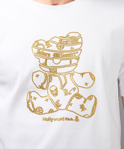 LUXSTYLE(ラグスタイル)/Hollywood rich.&(ハリウッドリッチ)パンクベアラバープリント半袖Tシャツ/Tシャツ メンズ 半袖 半袖Tシャツ 春 夏 クマ テディベア パンク/img14