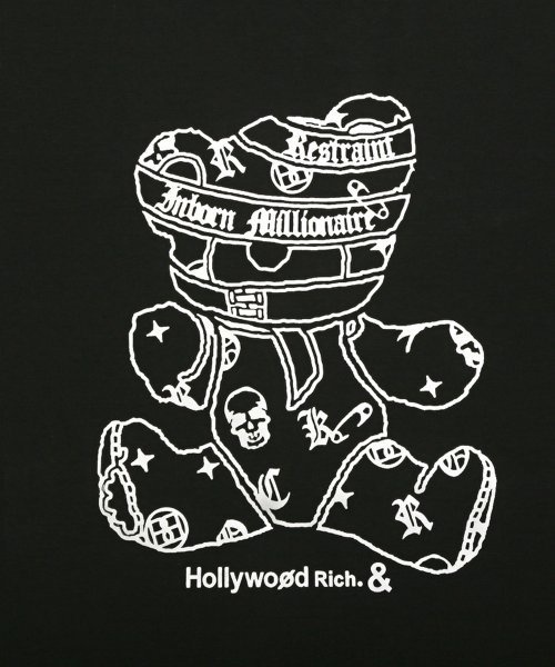 LUXSTYLE(ラグスタイル)/Hollywood rich.&(ハリウッドリッチ)パンクベアラバープリント半袖Tシャツ/Tシャツ メンズ 半袖 半袖Tシャツ 春 夏 クマ テディベア パンク/img18