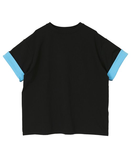 miette(ミエット)/配色袖折り返しTシャツ/img18