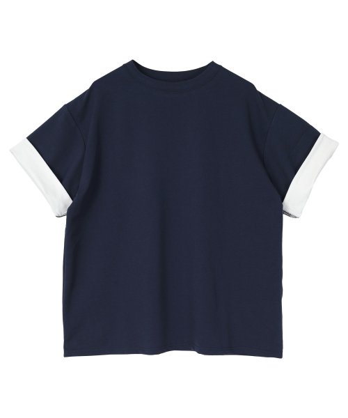 miette(ミエット)/配色袖折り返しTシャツ/img20