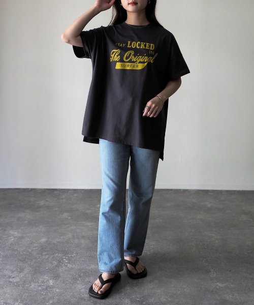 Riberry(リベリー)/The Original プリント スリット入り 半袖BIGTシャツ/img02