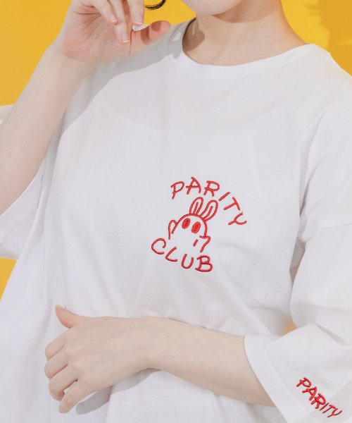 Scolar Parity(スカラー パリティ)/PARITY CLUBの刺繍Tシャツ/img06