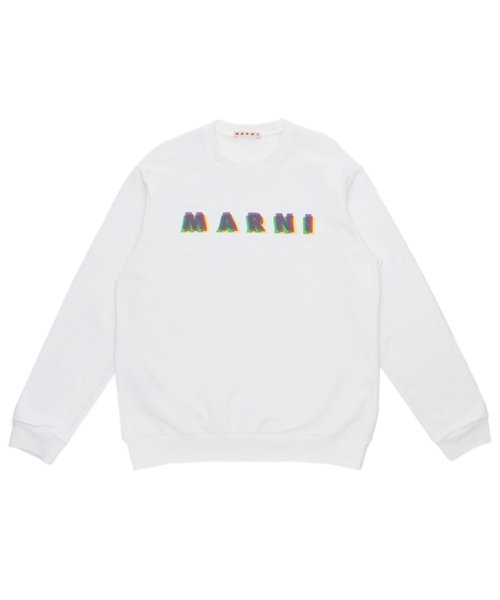 MARNI(マルニ)/マルニ 子供服 RAINBOWロゴ クルーネック スウェットシャツ 大人も可 ホワイト キッズ MARNI M01076 M00J6 0M100 MS113U/img05