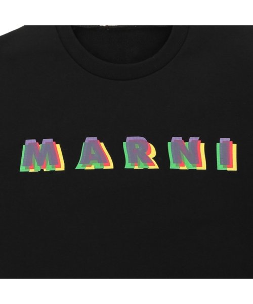 MARNI(マルニ)/マルニ 子供服 RAINBOWロゴ クルーネック スウェットシャツ 大人も可 ブラック キッズ MARNI M01076 M00J6 0M900 MS113U/img06