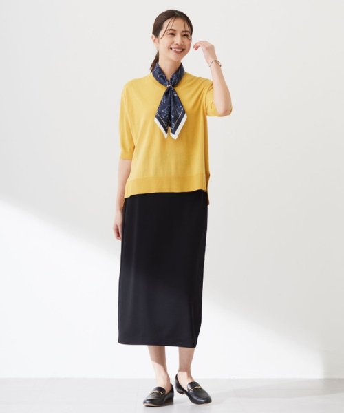 J.PRESS LADIES(J．プレス　レディス)/【洗える】COTTON LINEN Vネック ニット/img01