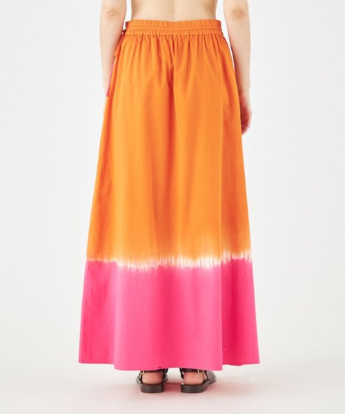 ディップダイ ギャザーマキシスカート 