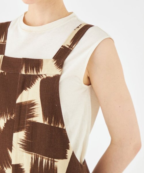 コットンリネンプリペラ サロペット 