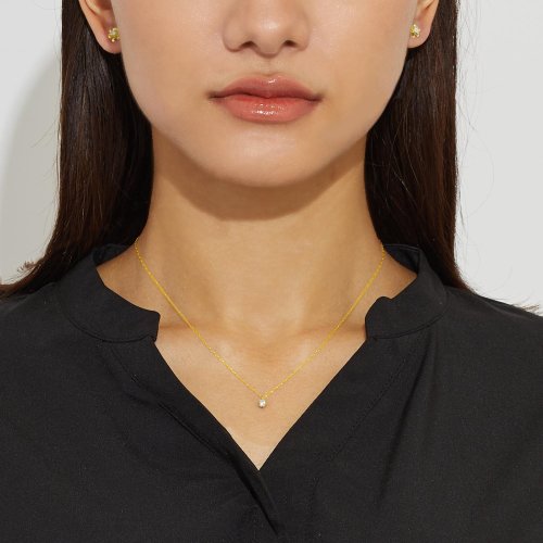 [ララクリスティー] LARA Christie ネックレス 18金 ダイヤモンド 6本爪 0.2ct K18 ゴールド lp51－0012－yg LARA ゴールド 2ct 素材 K18YG 付属品