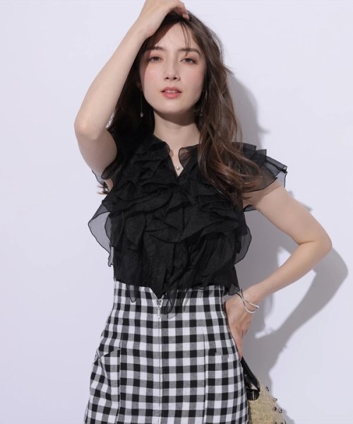 フリルショートブラウス CEG1599463890(12155円)