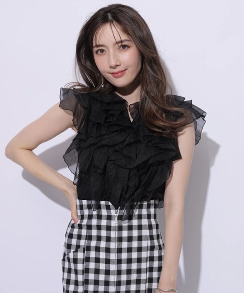 フリルショートブラウス CEG1599463890(12155円)