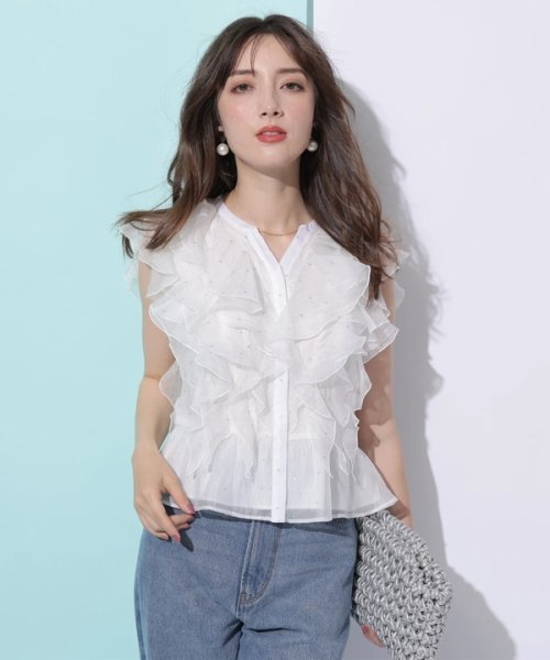 フリルショートブラウス CEG1599463890(12155円)