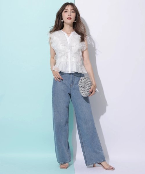 フリルショートブラウス CEG1599463890(12155円)