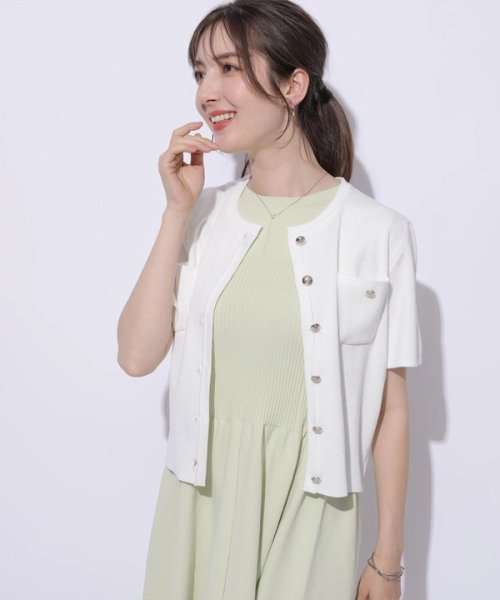 半袖キラキラニットジャケット 半袖キラキラニットジャケット YWU1225097602(9295円)