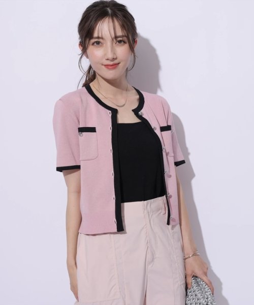 半袖キラキラニットジャケット 半袖キラキラニットジャケット YWU1225097602(9295円)