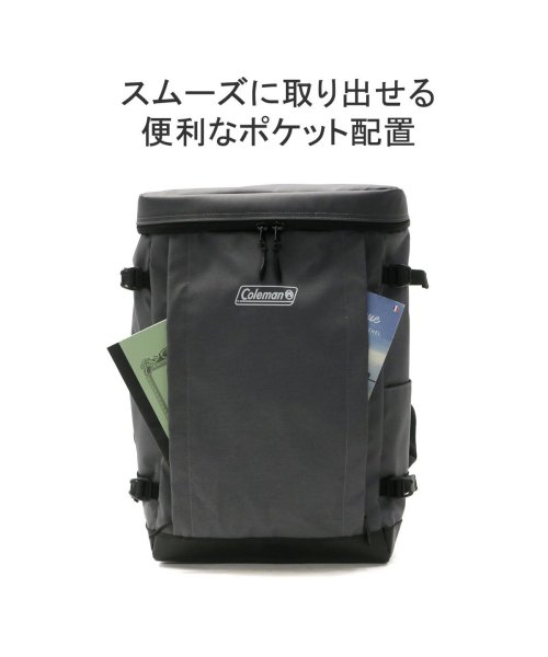 Coleman(Coleman)/公認販売店 コールマン リュック 通学 Coleman バックパック リュックサック 大容量 30L B4 スクエア PC収納 高校生 中学生 シールド30/img08