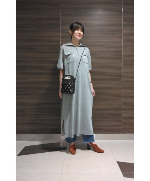 Tisser mini/レザーメッシュショルダーバッグ 