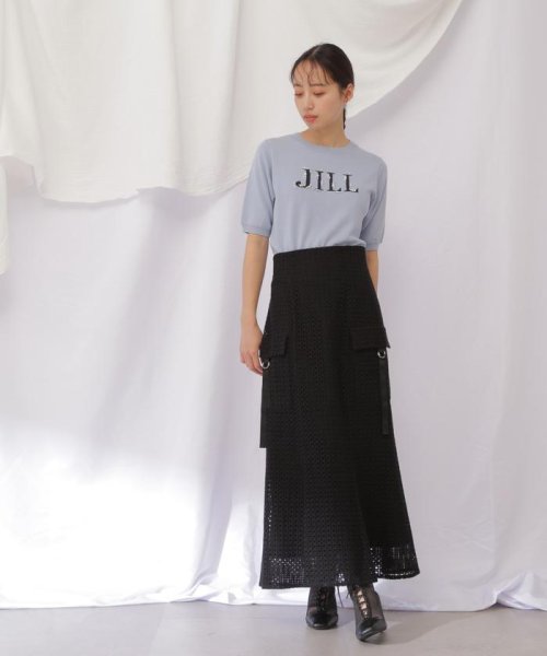 JILL by JILL STUART(ジル バイ ジル スチュアート)/半袖ロゴジャガードビジューニット/img34