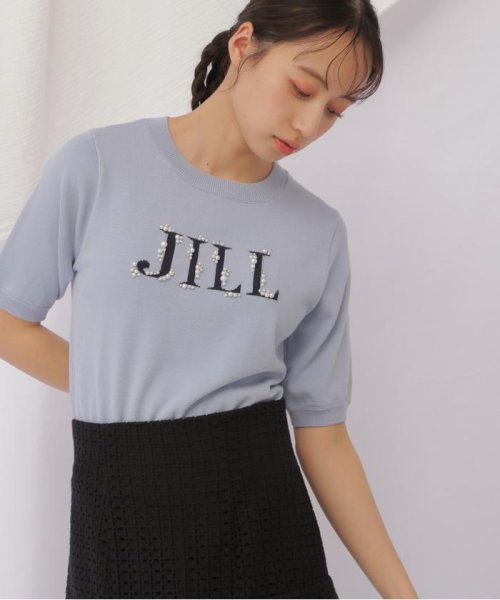 JILL by JILL STUART(ジル バイ ジル スチュアート)/半袖ロゴジャガードビジューニット/img37