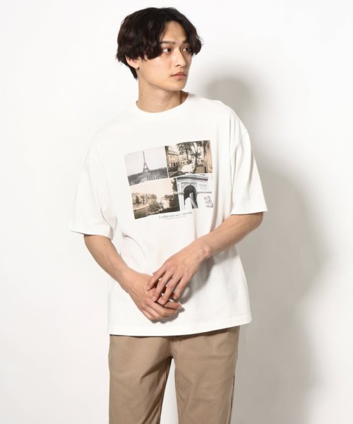 a.v.v (MEN)(アー・ヴェ・ヴェメンズ)/【接触冷感】PARISフォトプリントワイドシルエットTシャツ/img15