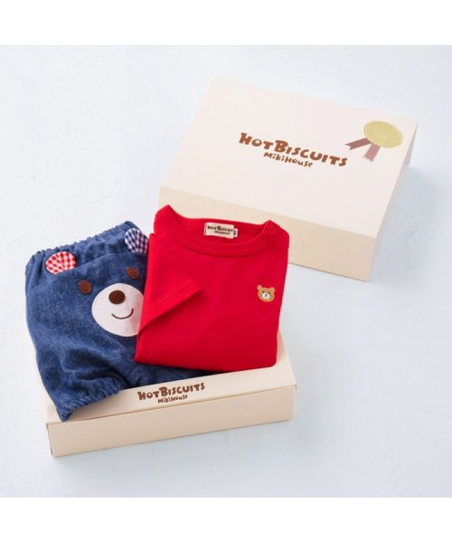 MIKI HOUSE HOT BISCUITS(ミキハウスホットビスケッツ)/ワンポイント半袖Tシャツ＆顔ドンブルマセット【BOX付き】/img07