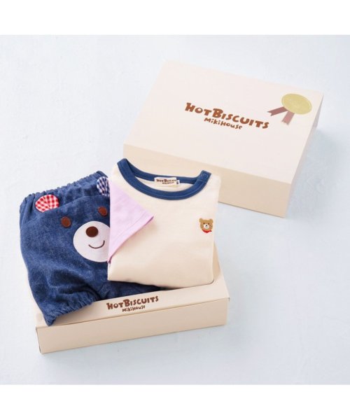 MIKI HOUSE HOT BISCUITS(ミキハウスホットビスケッツ)/ワンポイント半袖Tシャツ＆顔ドンブルマセット【BOX付き】/img13