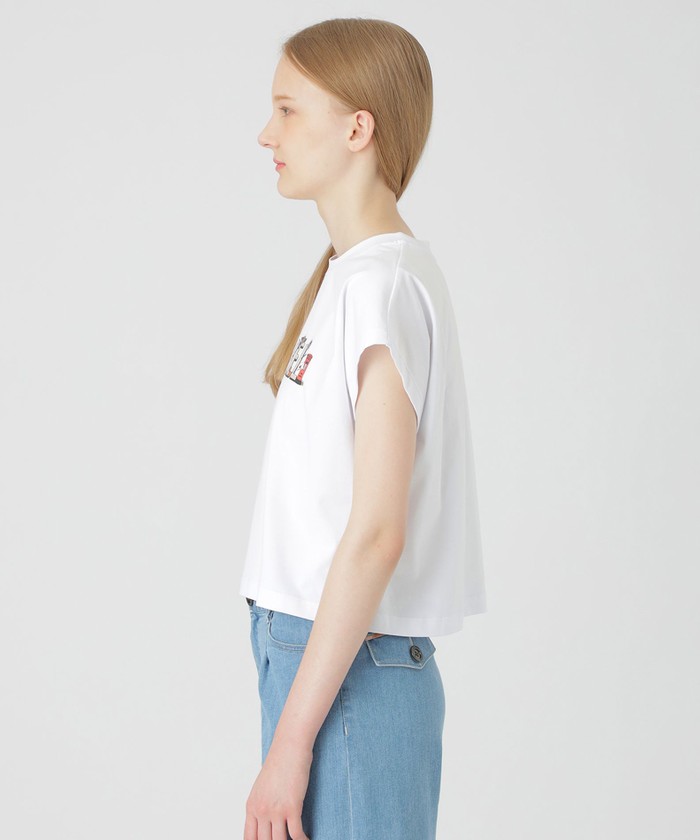 新品未使用タグ付クレストブリッジ【クラーク志織コラボベーシッククリア天竺Tシャツ クラーク志織コラボ】ベーシッククリア天竺ロゴTシャツ