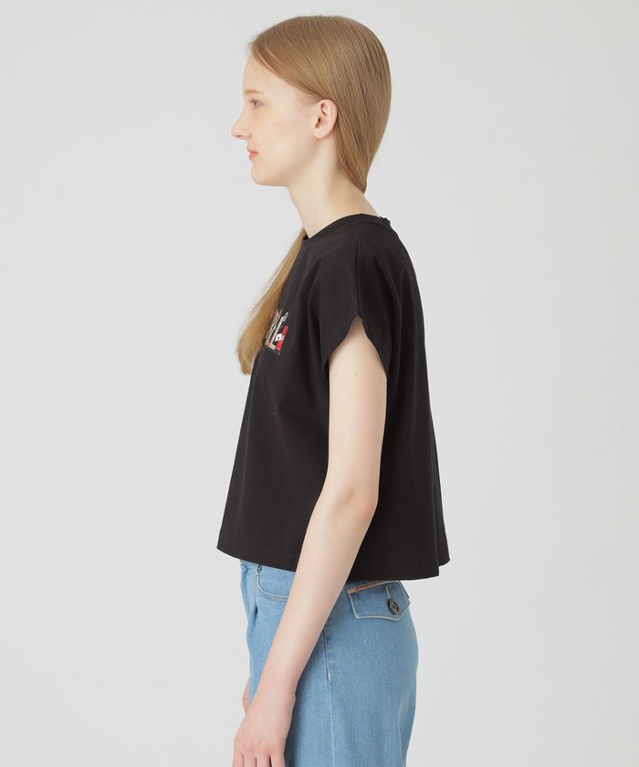 クラーク志織コラボ】ベーシッククリア天竺ロゴTシャツ